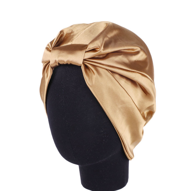 Chapeau bandana en satin extensible double, bonnet de douche nuptiale
