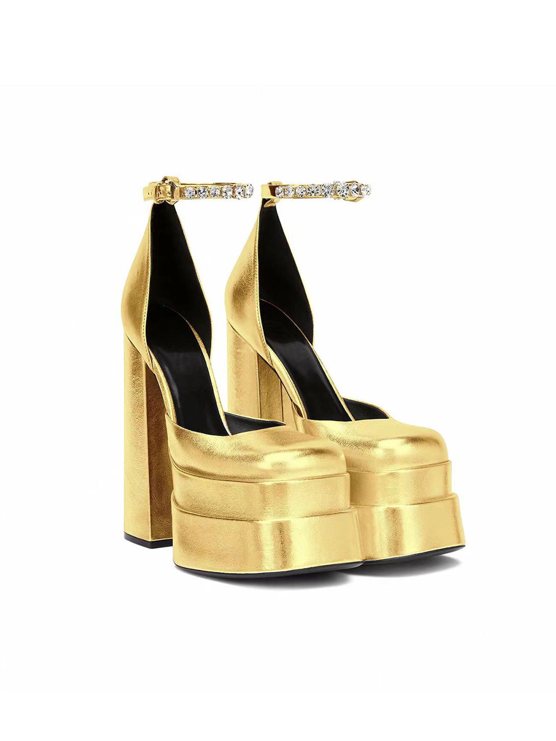 Chaussures de mariage à plateforme pour femmes sandales de soirée à talons hauts