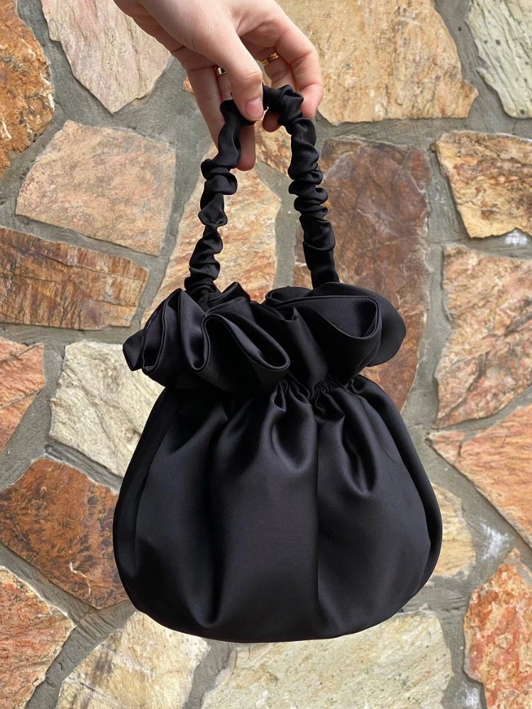 Sac bourse en satin Sac cocktail Sac simple et élégant Sac de soirée