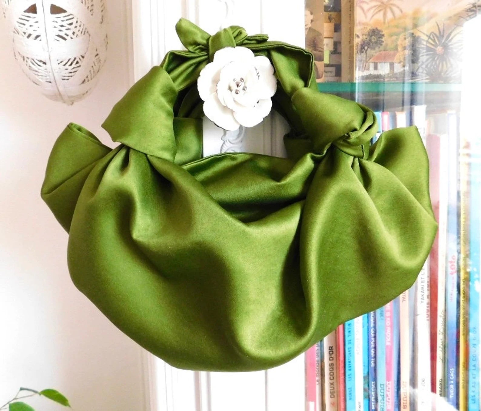 Sac à main de demoiselle d'honneur en satin de soirée Petit sac à main en satin avec nœud