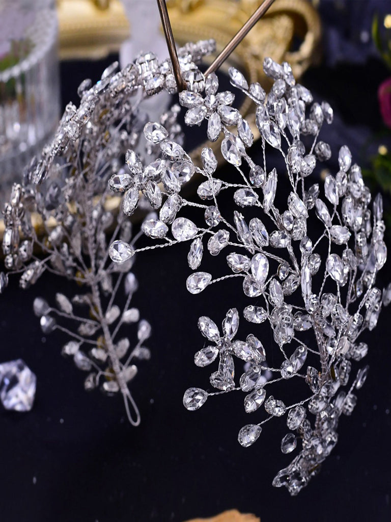 Serre-tête de luxe en strass brillant accessoires de mariage pour femmes