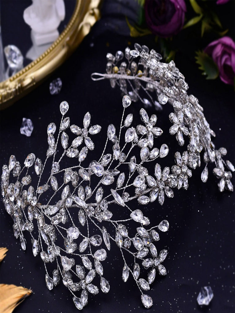 Serre-tête de luxe en strass brillant accessoires de mariage pour femmes