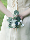 New Wedding Mori Wrist Flower Bride Bridesmaid Hand Flower Rose Green Leaf Wrist Flower, CG61453