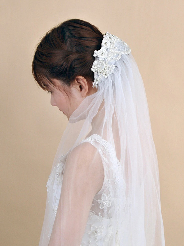 Elegant Handmade Exquisite Long Bridal Veil, VS91