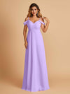 Robe longue en mousseline de soie épaules dénudées col en V