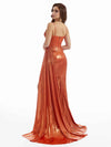 Sexy Mermaid Women's Ruched Foil Metallic Long Dresses Online