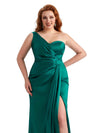 Robe de demoiselle d'honneur sexy épaule dénudée fente longue grande taille