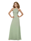 Robe longue en mousseline de soie coupe trapèze sans manches dos nu