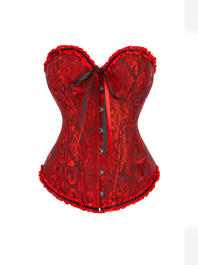 Corset Tops for Women, Bustier Shapewear Lingerie, Lace Waist Push Up Bodysuit