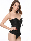 Corset Tops for Women, Bustier Shapewear Lingerie, Lace Waist Push Up Bodysuit