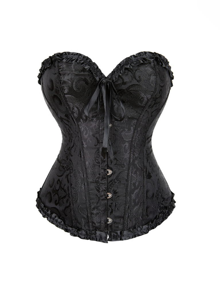 Corset Tops for Women, Bustier Shapewear Lingerie, Lace Waist Push Up Bodysuit