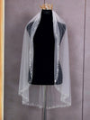 Elegant Simple Handmade Floral Pearls Long Bridal Veil, V127