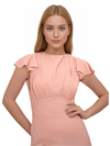 Robe en mousseline de soie longueur au sol col bénitier