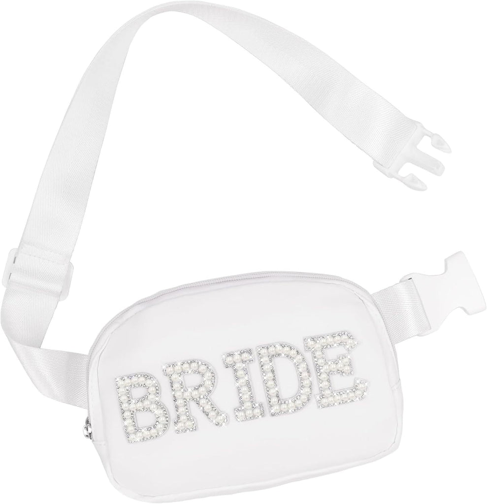 Trousse de maquillage pour future mariée, cadeau avec perles et strass, trousse de toilette de voyage en PU imperméable