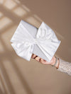 Pochettes à nœud pour femmes sac de soirée formel vintage en satin pour fête de mariage