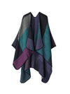 Women's Printed Shawl Wrap Fashionable Open Front Poncho Cape