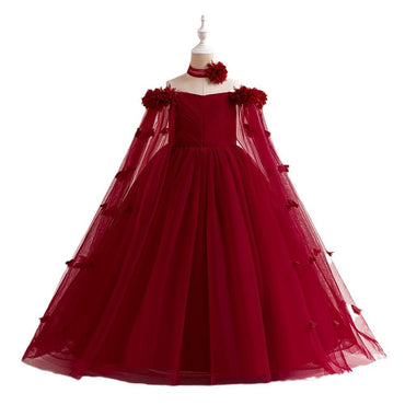 Robe de princesse trapèze pour filles de fleurs pour mariage robe tutu pour enfants