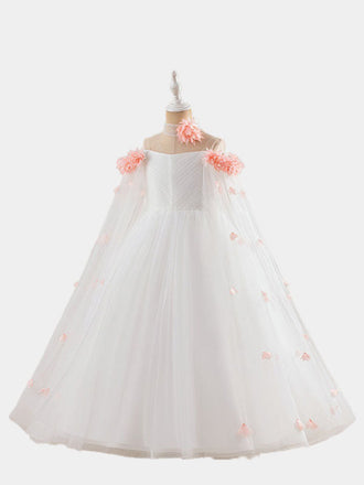 Robe de princesse trapèze pour filles de fleurs pour mariage robe tutu pour enfants