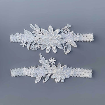 Jarretière de mariée en dentelle Jarretière florale Jarretière de mariage élégante pour femme