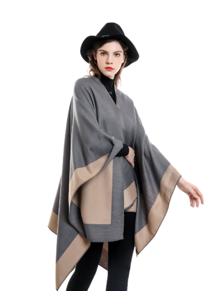 Women's Shawl Wraps Open Front Cape Warm Oversized Shawls for Fall Winter