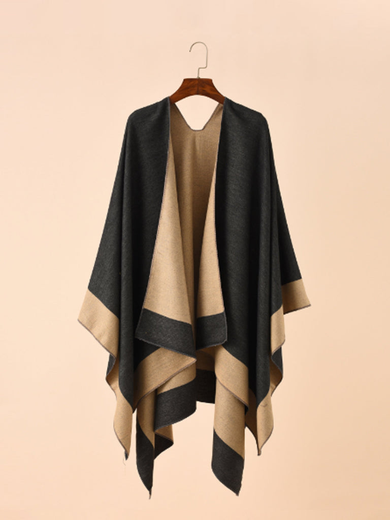 Women's Shawl Wraps Open Front Cape Warm Oversized Shawls for Fall Winter