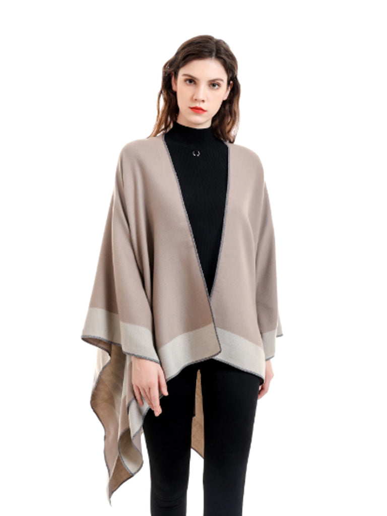 Women's Shawl Wraps Open Front Cape Warm Oversized Shawls for Fall Winter