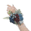 New Wedding Mori Wrist Flower Bride Bridesmaid Hand Flower Rose Green Leaf Wrist Flower, CG61453