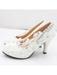 Lace Silver Sequins Decorated White Wedding Shoes High Heels Women's Wedding Shoes