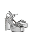 Womens Platform Rhinestones Satin Wedding Shoes High Heel Party Evening Sandals