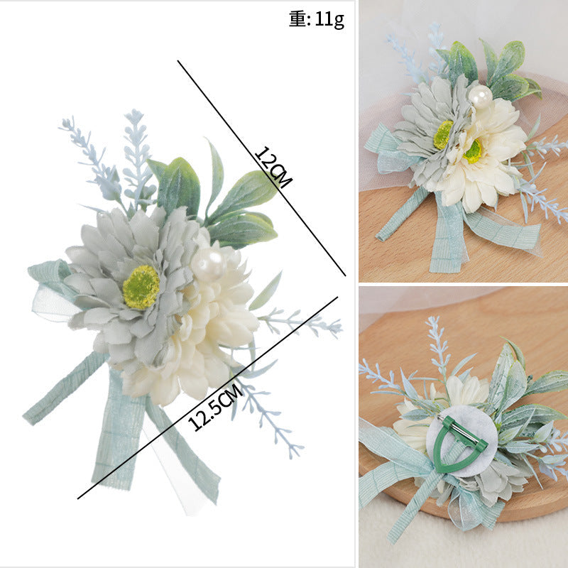 New Mori Wedding Outdoor Wedding Sister Group Wrist Flowers Men Corsage Fresh Flowers, CG6670