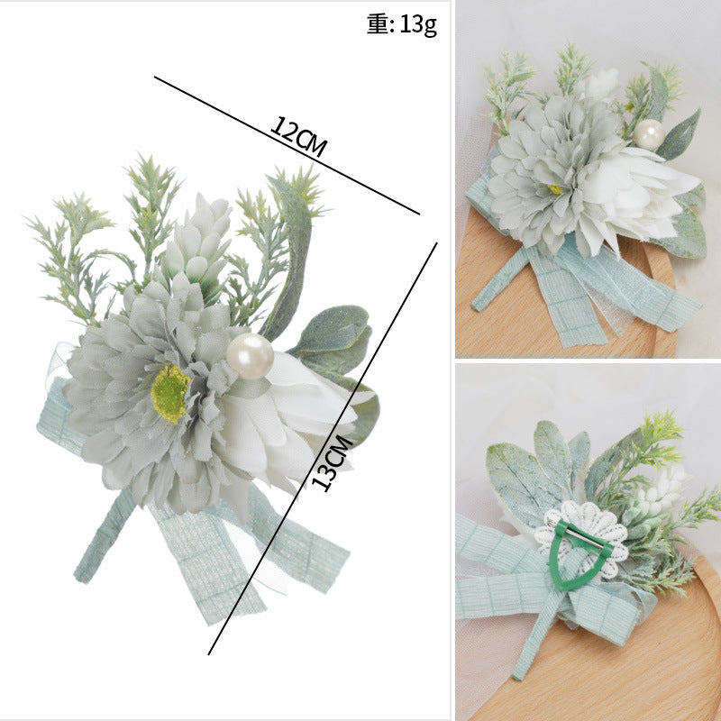 New Mori Wedding Outdoor Wedding Sister Group Wrist Flowers Men Corsage Fresh Flowers, CG6670