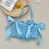 New bridesmaid satin bow shoulder bag hand-woven bag homemade silk satin bag