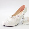 Women's Wedding Shoes Decorative Heel Wedding Heels Bridal Shoes With Beading WS0011