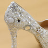 Women's Wedding Shoes Decorative Heel Wedding Heels Bridal Shoes With Beading WS0020