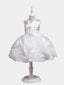 Robe de demoiselle d'honneur formelle avec roses et nœud Robe de princesse en tulle coupe A pour mariage