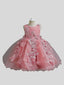 Nouvelle robe de bal en perles pour demoiselle d'honneur robes de concours de mariage appliquées tulle