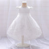 Robe de demoiselle d'honneur en dentelle avec haut en dentelle et nœud robe de princesse trapèze pour mariage robes tutu pour enfants