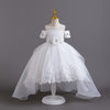 Robe de princesse élégante à épaules dénudées et strass pour filles mariage