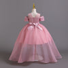 Robe de princesse élégante à épaules dénudées et strass pour filles mariage