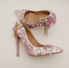 Women's Wedding Shoes Pearl Crystal High Heel Decorative Heel Bridal Shoes,H31