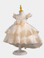 Robe de princesse de luxe pour filles avec traîne jolie robe pour mariage robes tutu
