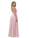 Maxi Robe Sexy en Mousseline Spaghetti Bretelle à Col Bénitier