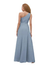 Robe avec Une Epaule Manches A-ligne en Mousseline