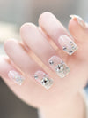 faux ongles Bling Wedding Press On Nails design pour femmes et filles