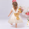 Robe de princesse en dentelle de luxe pour filles élégante avec nœud pour mariage