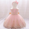 Robe de princesse en dentelle de luxe pour filles élégante avec nœud pour mariage