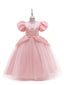 Robe de princesse en tulle et dentelle de luxe pour filles élégante pour mariage