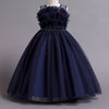 Robe de princesse élégante en tulle pour filles à fleurs pour mariage