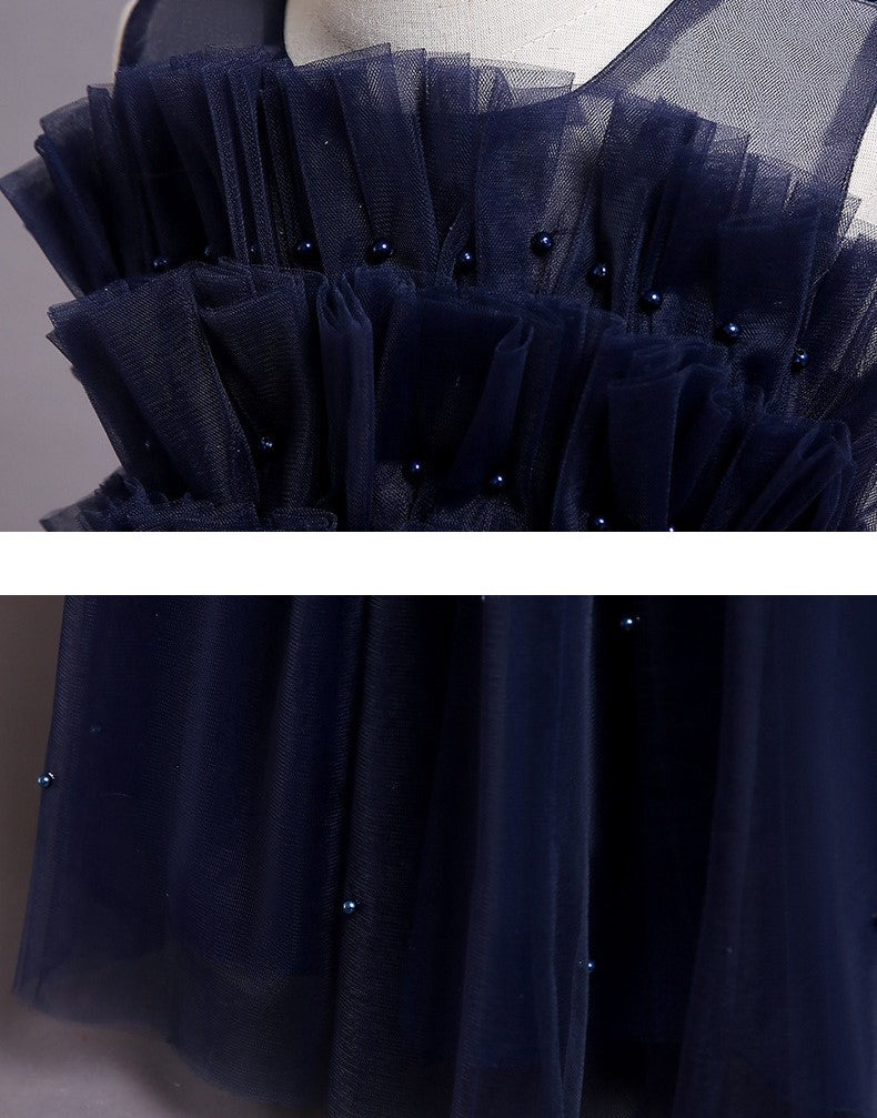 Robe de princesse élégante en tulle pour filles à fleurs pour mariage