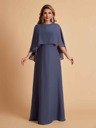 Elegant A-line Chiffon Long Sleeves Mother of the Brides Dresses Online